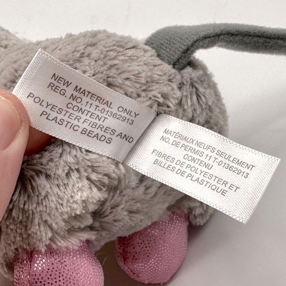 New TY‎ Beanie Boos Squeaker the Gray Mouse With Cheese 6 inch - Picture 5 of 6